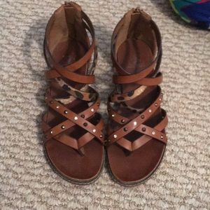 Brown Leopard Sandals